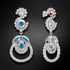 Vestuviniai auskarai "J'Adore III (Aurora Borealis)" su Swarovski™ kristalais